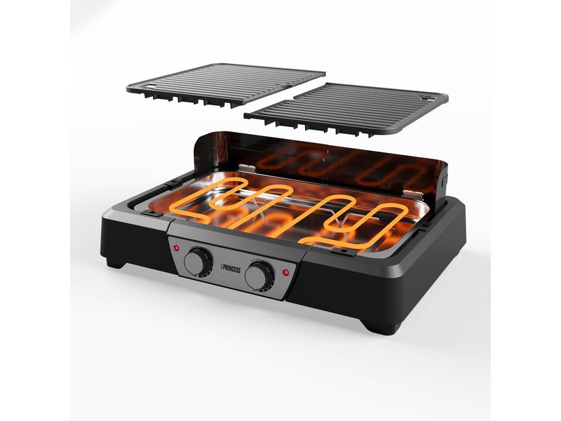 Princess Tischgrill BBQ 2000 W Elektrischer Tischgrill