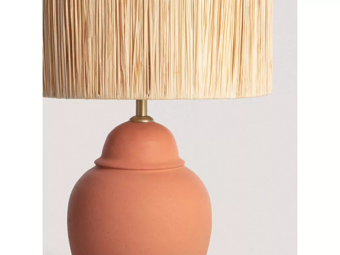 Lampe à Poser Terracota Ilana ILUZZIA Naturel