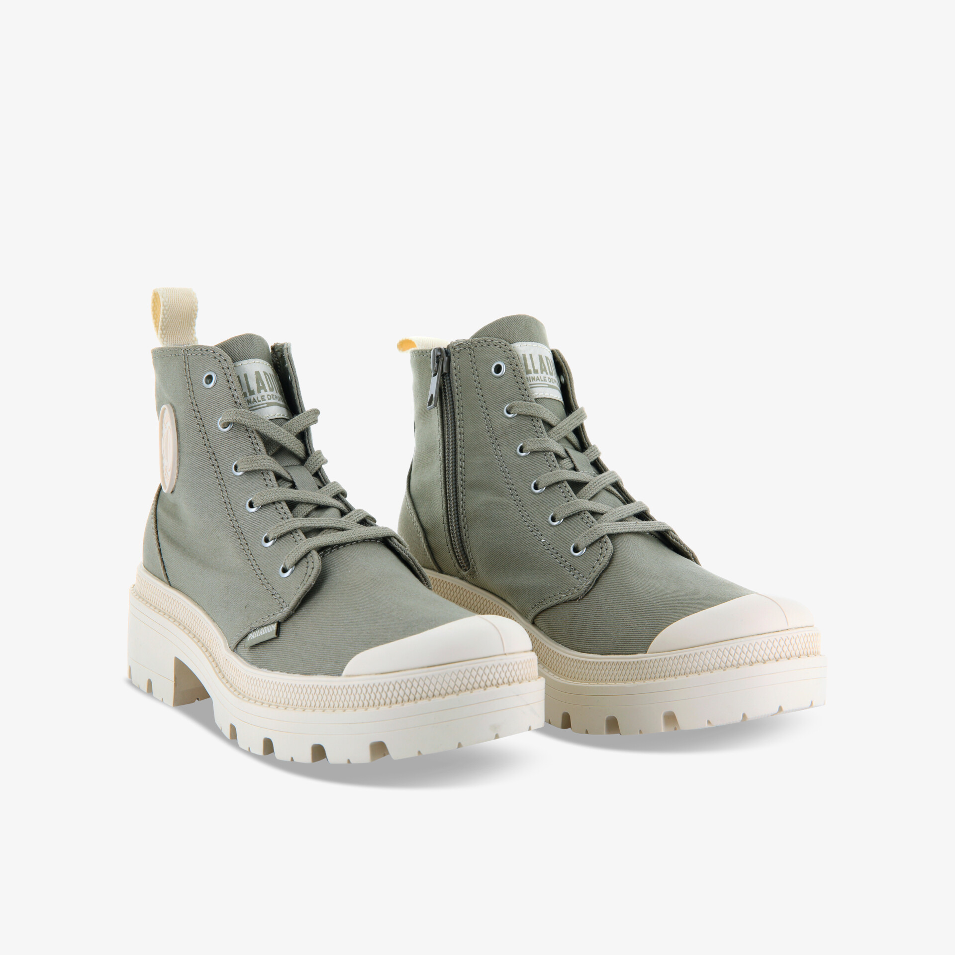 PALLADIUM PALLABASE TWILL Damen Leinenschuhe grün