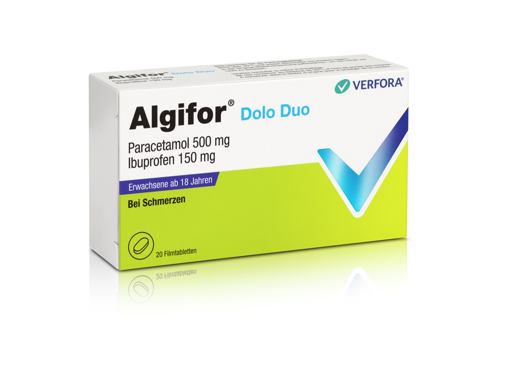 ALGIFOR Dolo Duo Filmtabl 500 mg/150 mg Blist 20 Stk