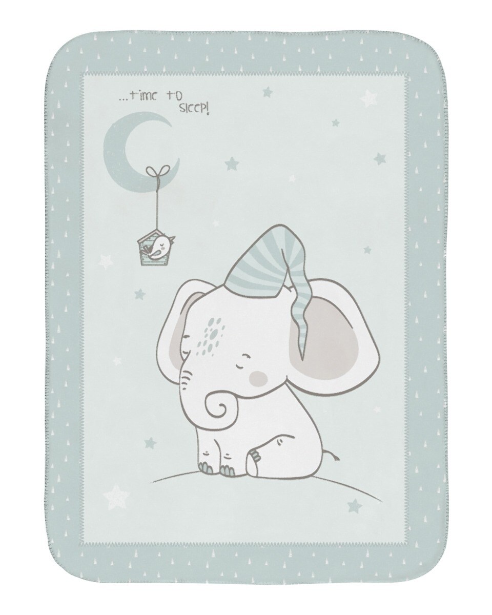 Kikkaboo Babydecke Super Soft 80 x 110 cm, weiche Fleece-Decke, ab Geburt hellgrün