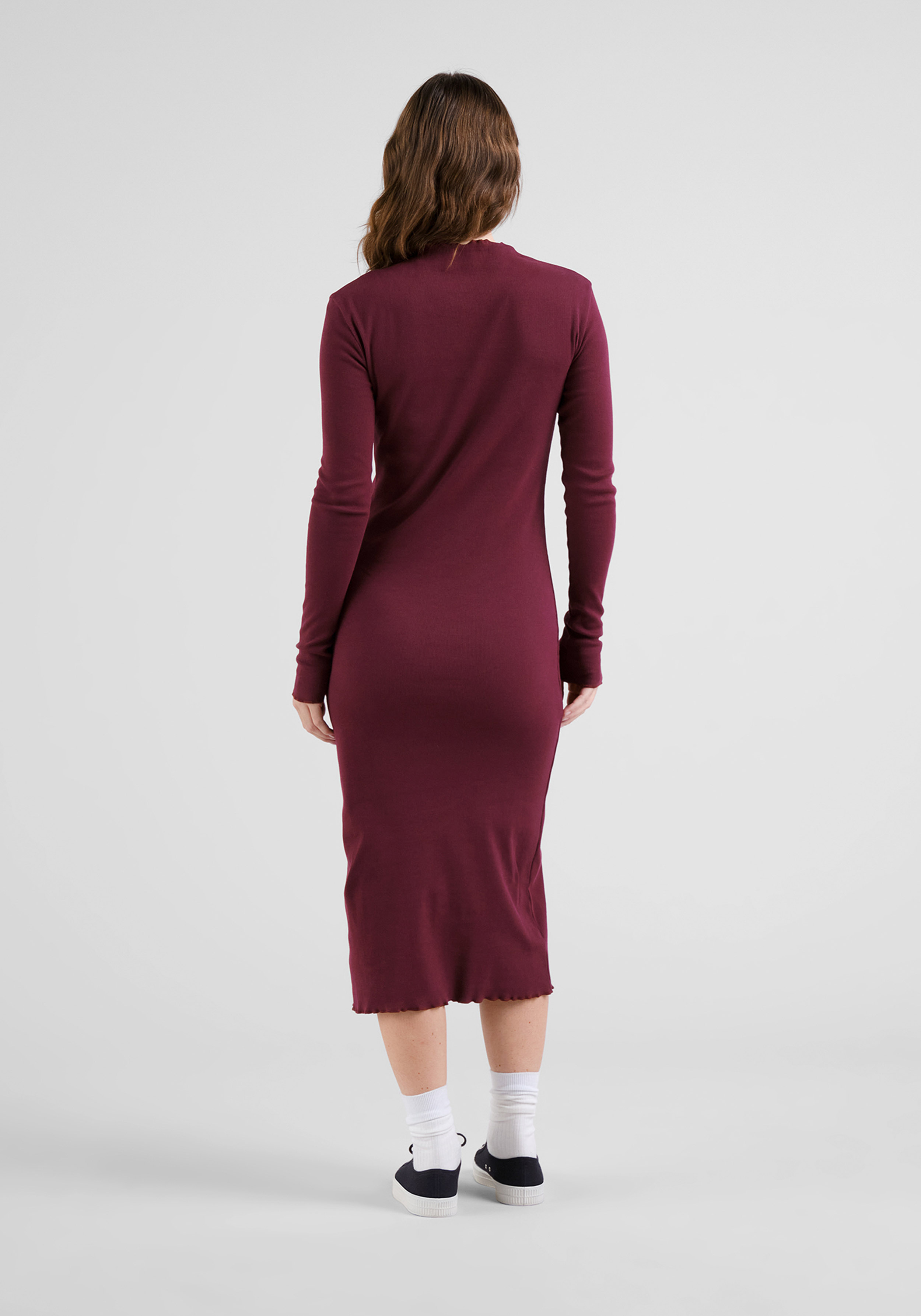 Dedicated Kleid Lofta Rib Fig Red