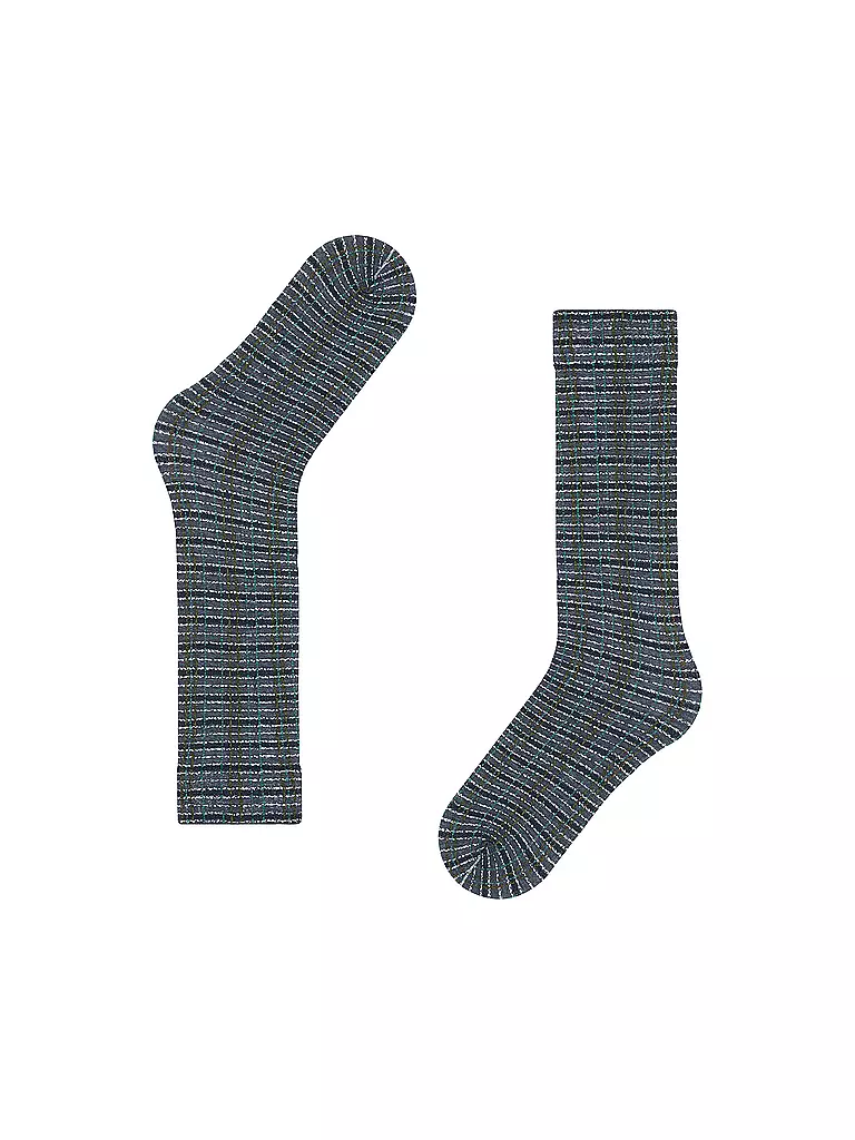 FALKE Kniestrümpfe DORMANT TWEED royal blue blau