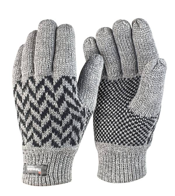 Handschuhe 3M Thinsulate  gestrickt mit Muster
