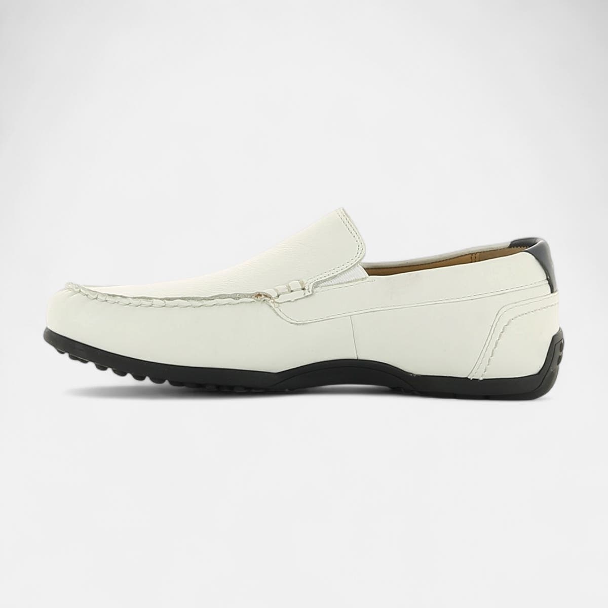 Mocassins Homme en cuir blanc