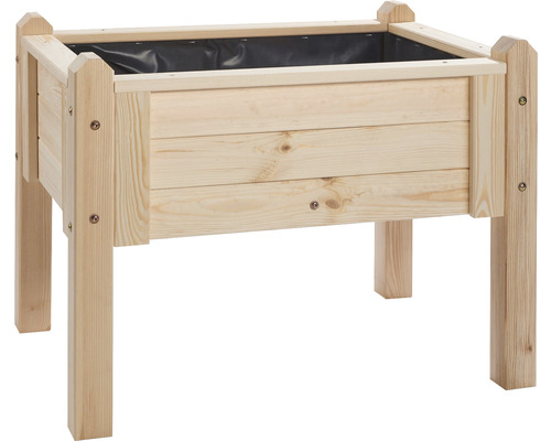 Verhoogd tuinbed op palen, kinder verhoogd tuinbed Wilk Sophia 70 x 50 x 56 cm naturel