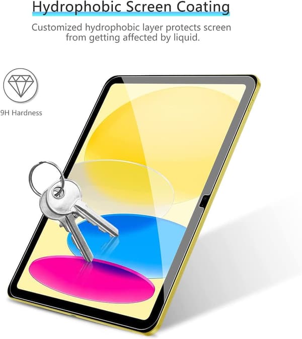 2-pakke skjermbeskytter for iPad 10 (10.9 tommer, 2022-modeller 10. generasjon) Herdet glass