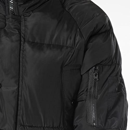 Doudoune Capuche Longue Noir