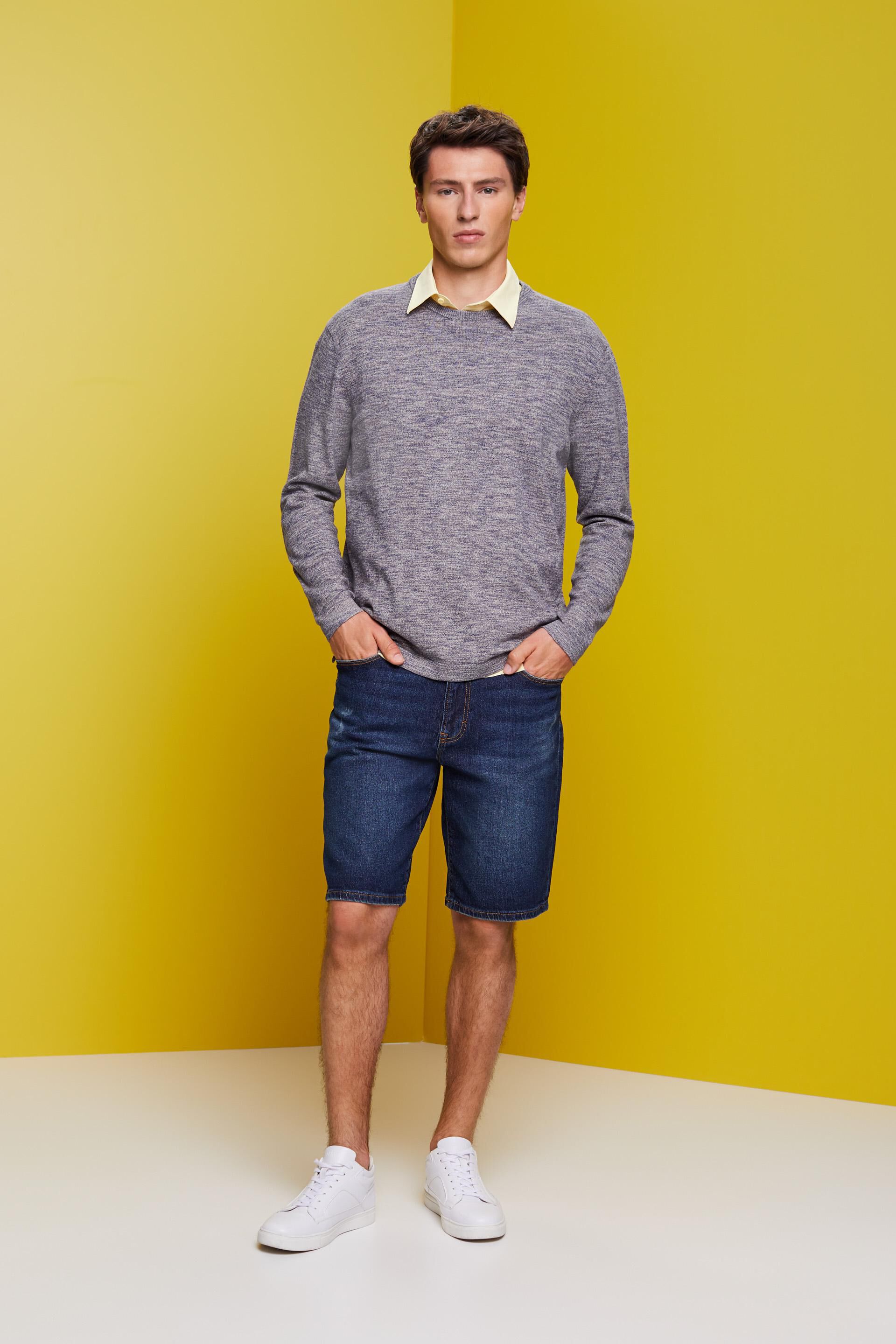 Pull-over en maille chinée