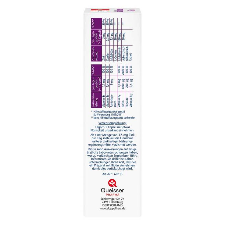 Doppelherz Haar Intensiv + Biotin Kapseln, 80 St