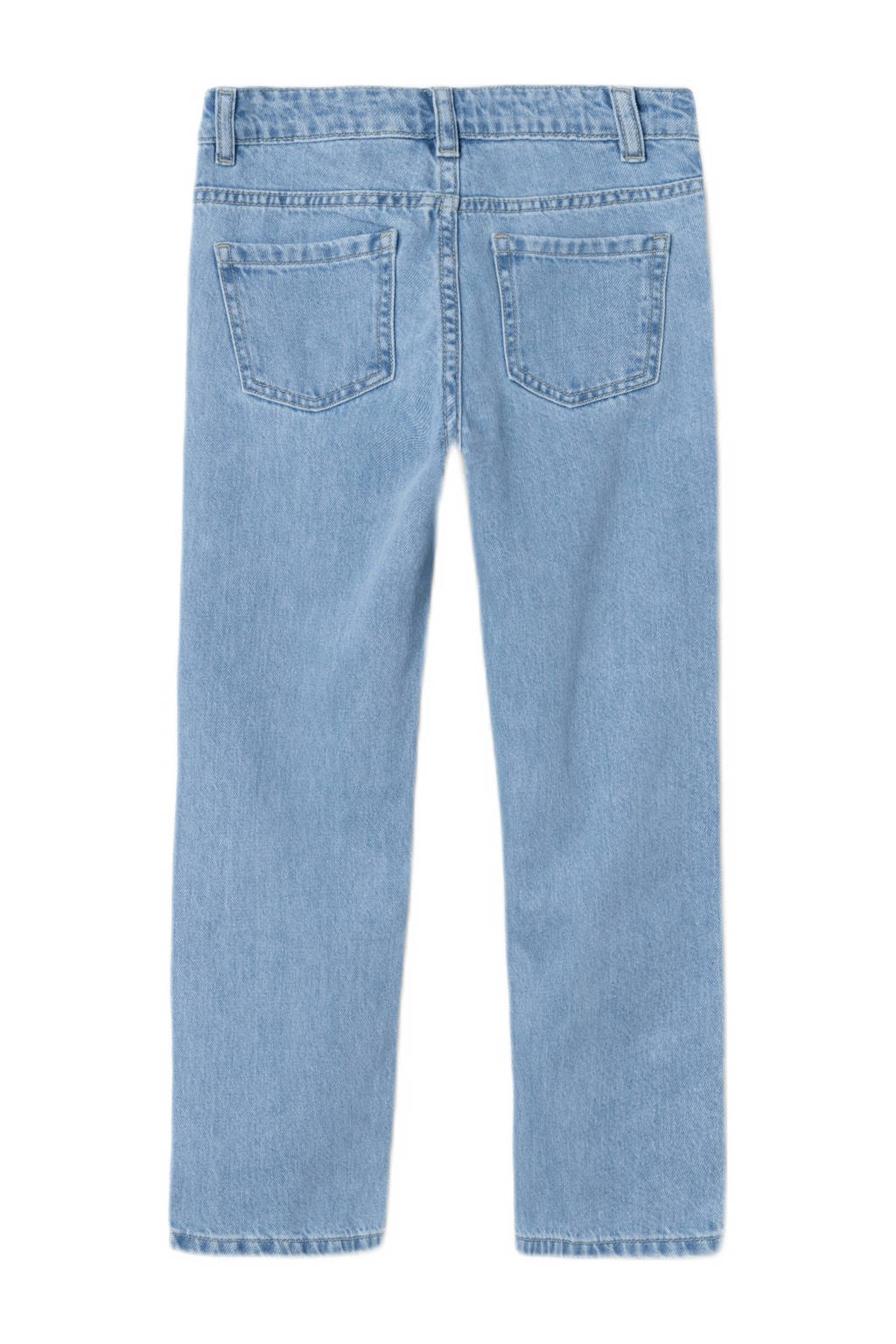 NAME IT straight leg jeans NKFROSE met sterren light blue denim