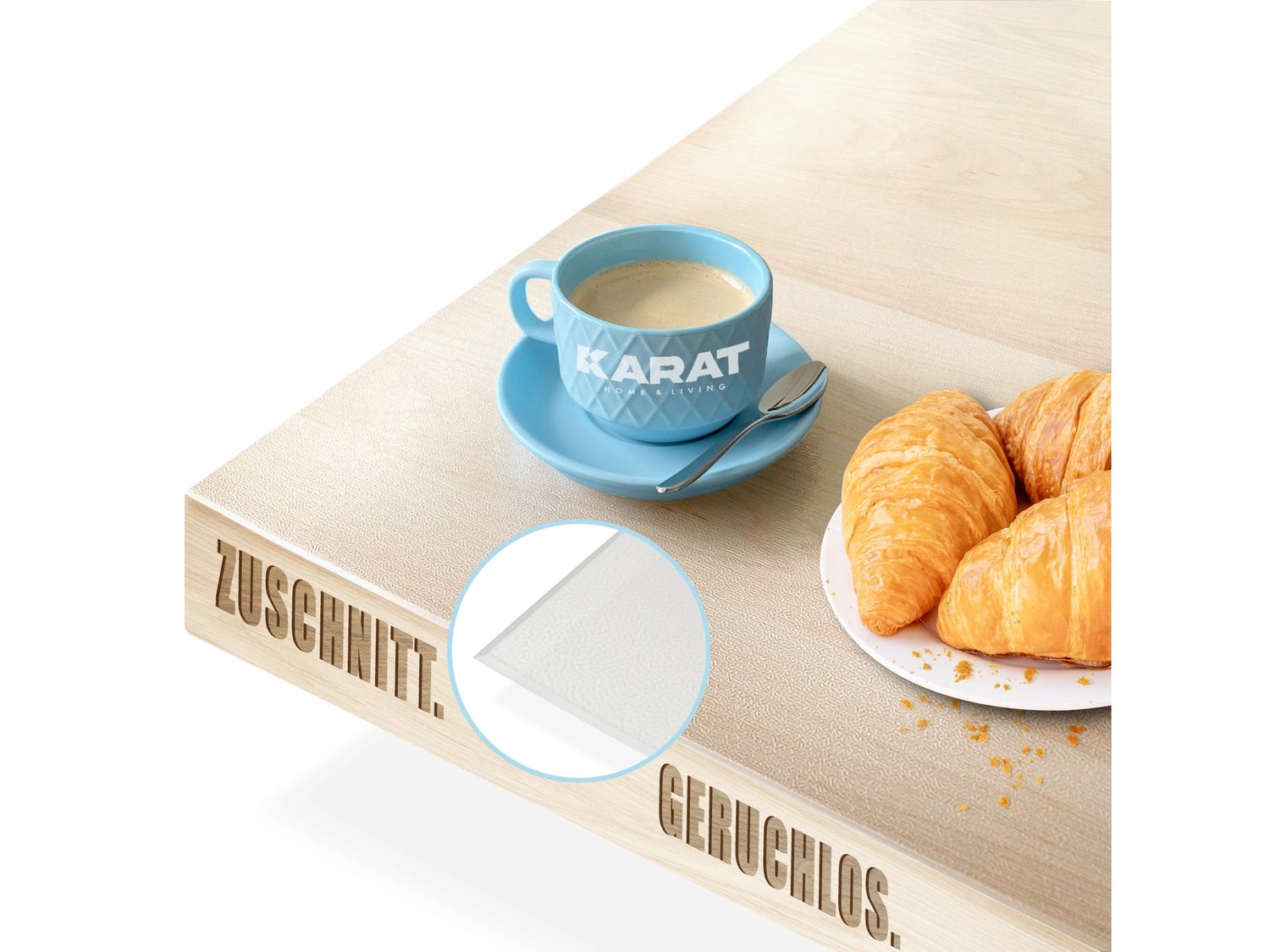 KARAT Empire tafelbeschermer met afgeschuinde rand, transparant, 40 x 65 cm