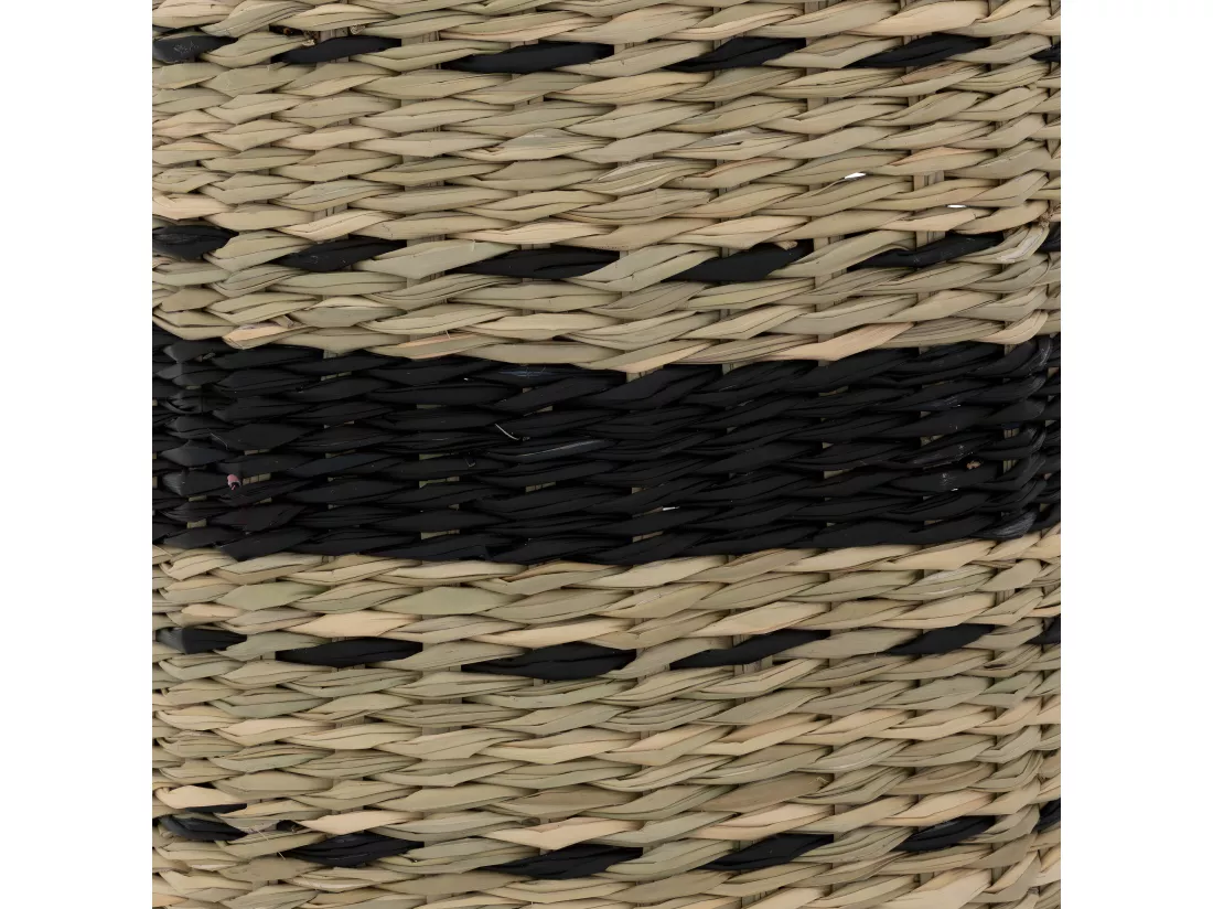 Vase en fibres naturelles tréssées H 40 cm