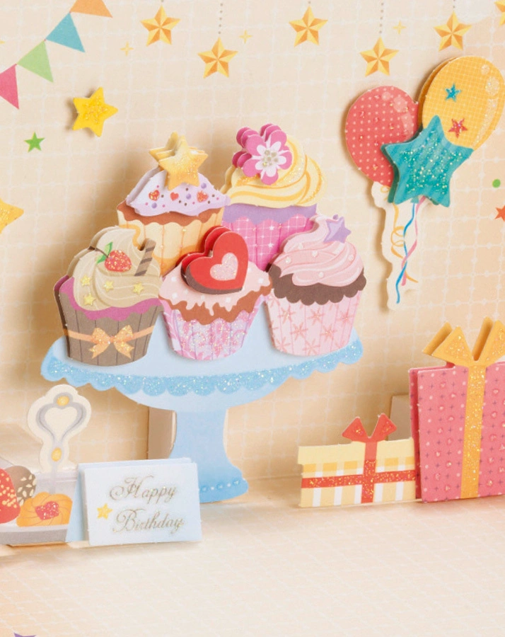 3D-Pop-Up-Karten GEBURTSTAG 2er-Set in bunt