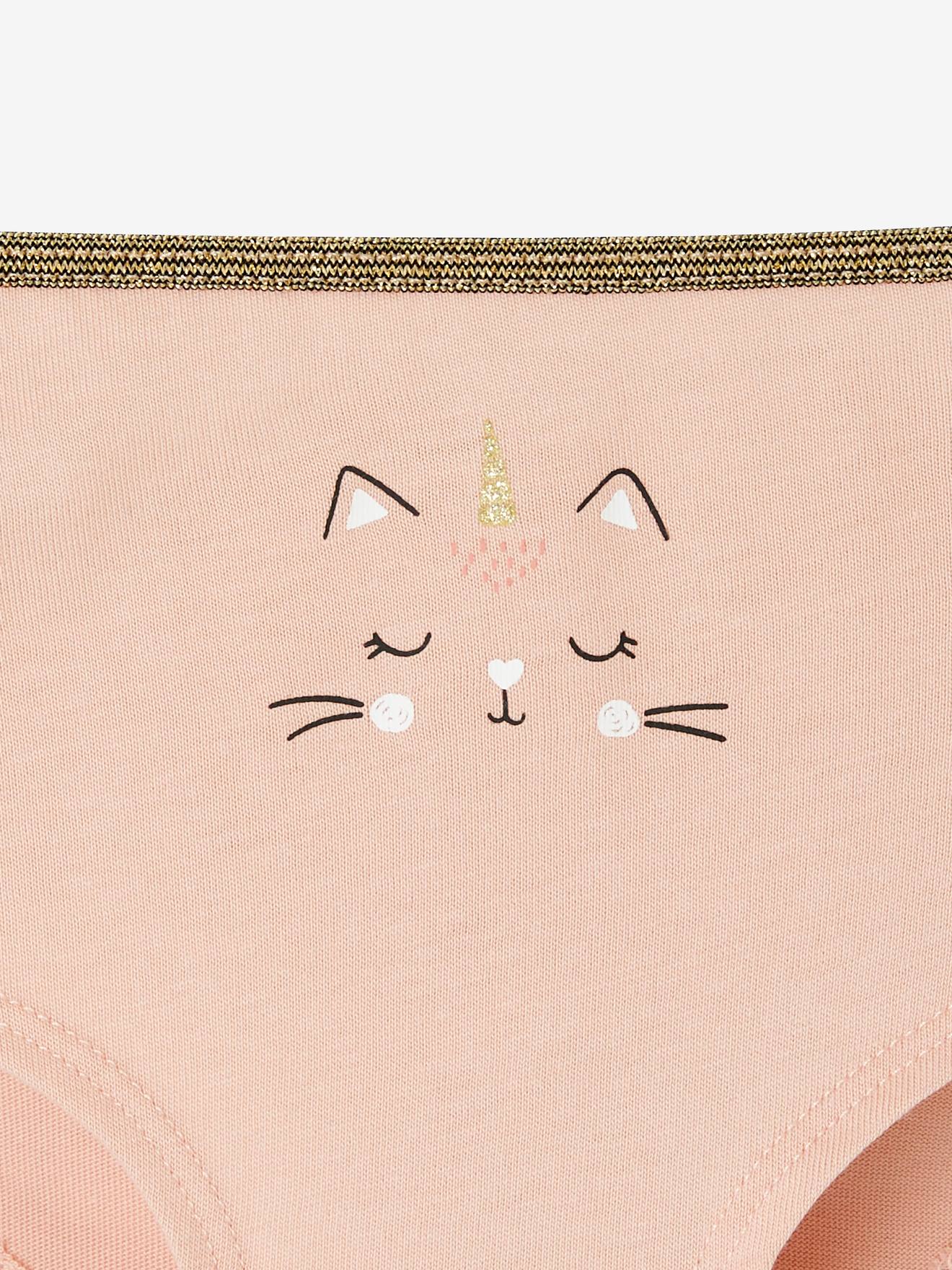 Pacote com 5 shorts estampados cinza claro para meninas