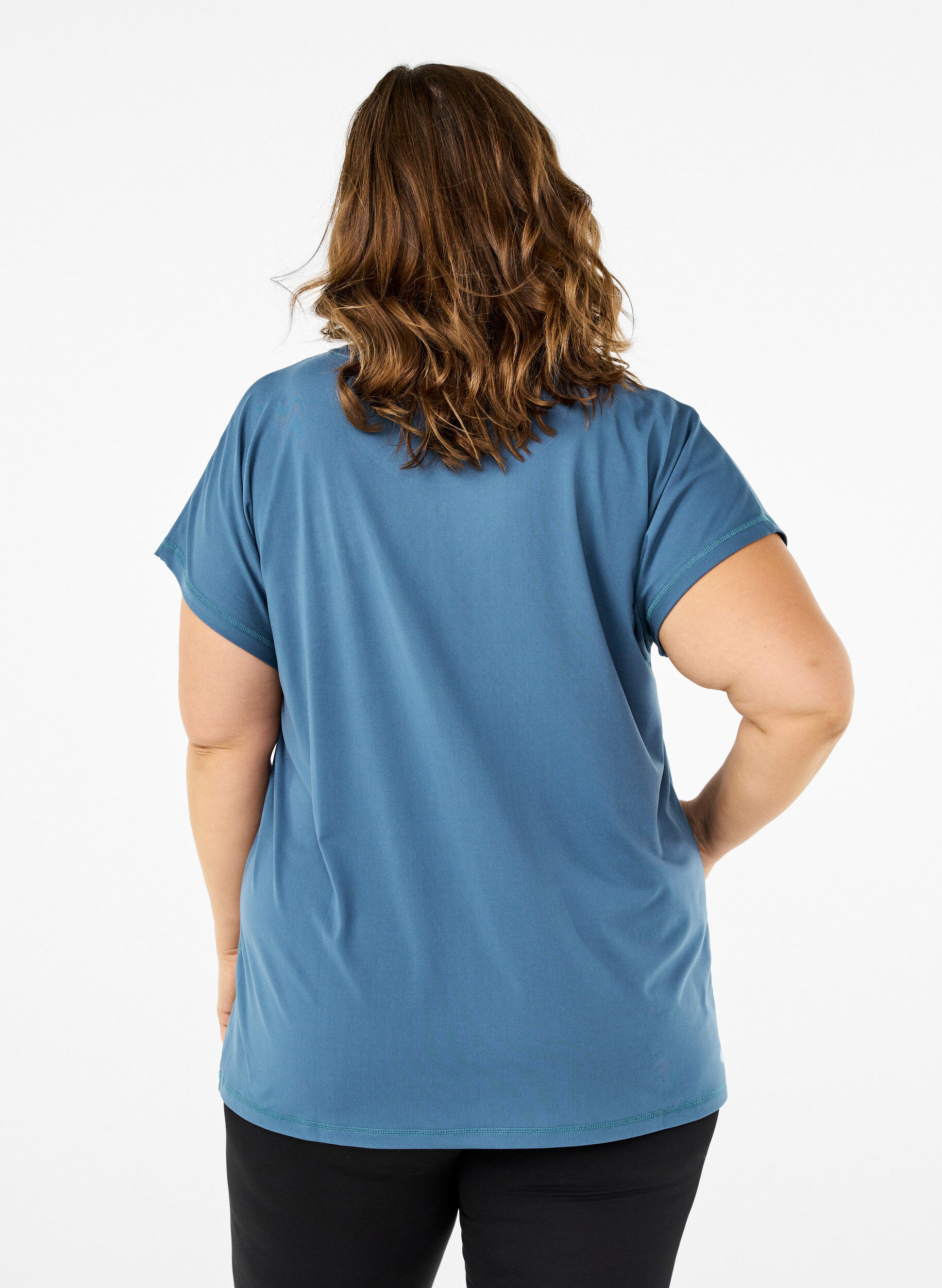 Ensfarvet trænings t-shirt