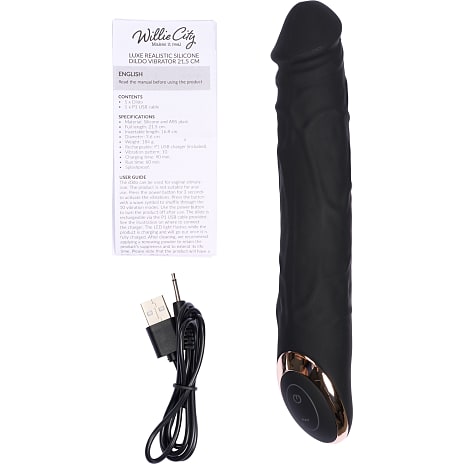 Willie City Luxe dildo vibrator 21,5 cm