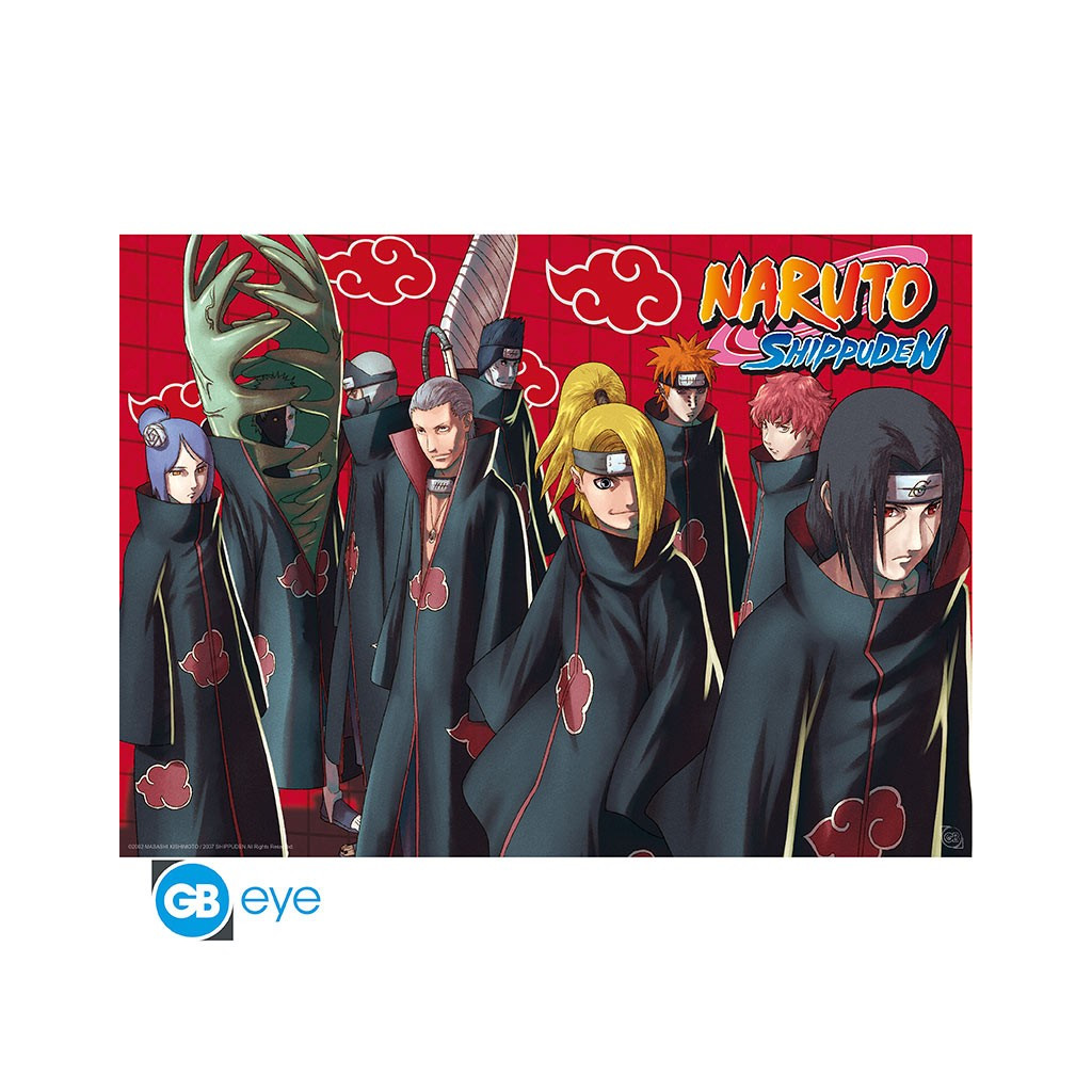 Naruto Shippuden - Poster Akatsuki Rouge (52 x 38 cm)