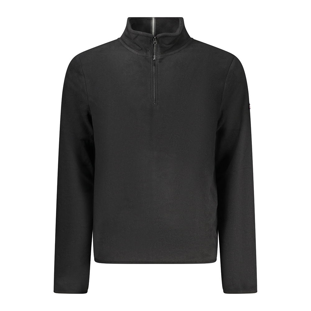 Sports Polo Men Half Zip Black