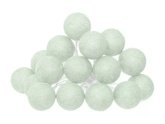 Guirlande en PVC vert et blanc 3.5 x 255 cm
