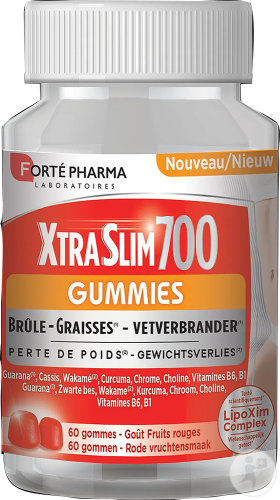 Forté Pharma Minceur XtraSlim 700 Gummies Brûle-Graisses Goût Fruits Rouges 60 Gommes