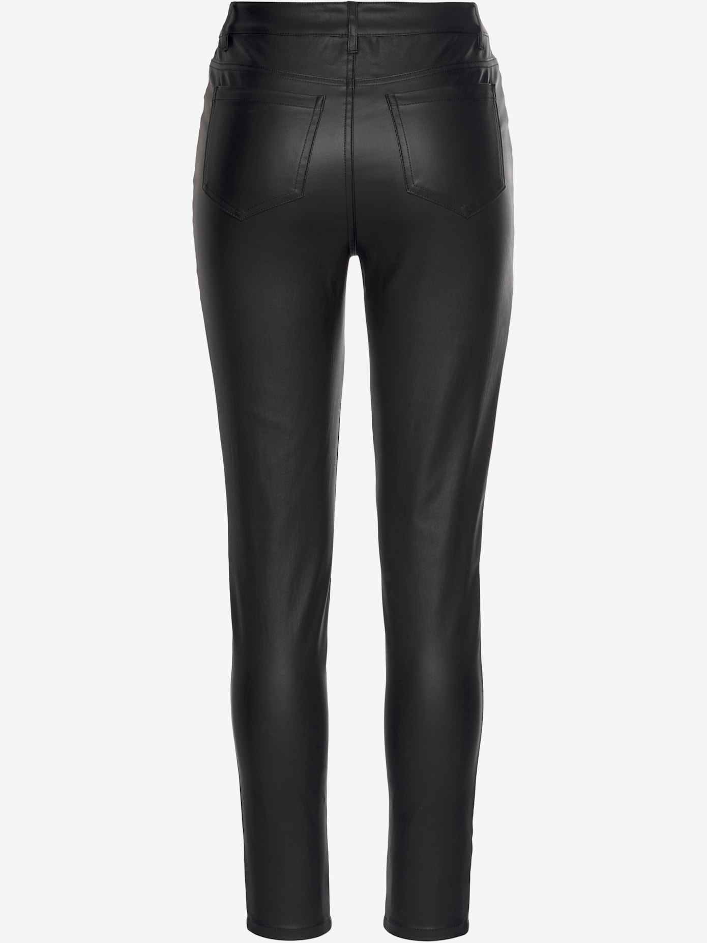 Pantalon en imitation cuir pantalon en synthétique avec ceinture taille haute
