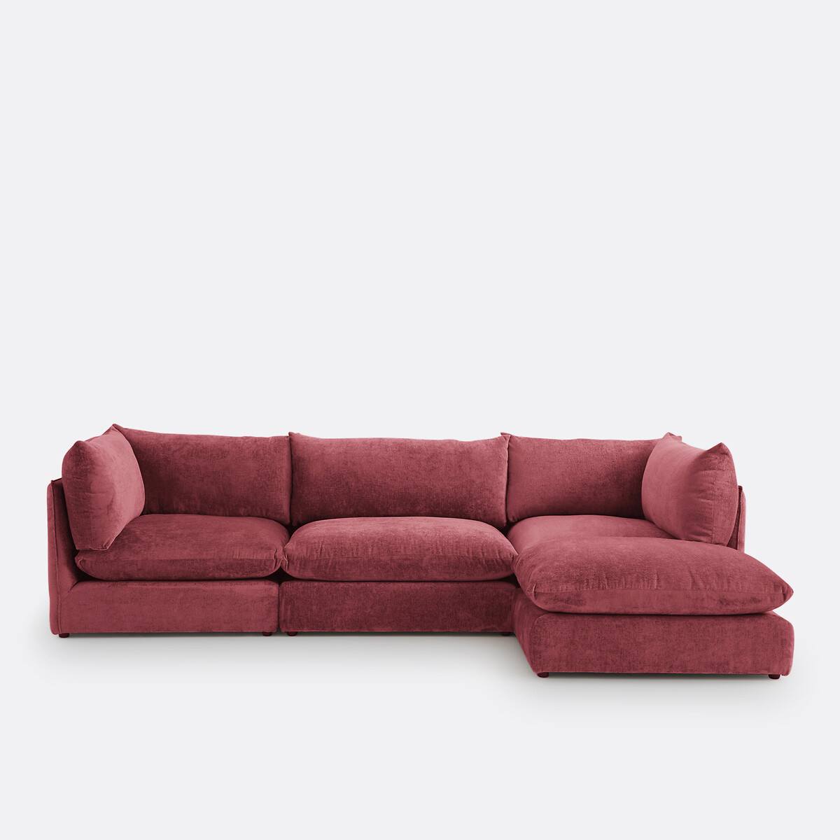 LA REDOUTE INTERIORS<br>Banco modular de getextureerd fluweel, Malo