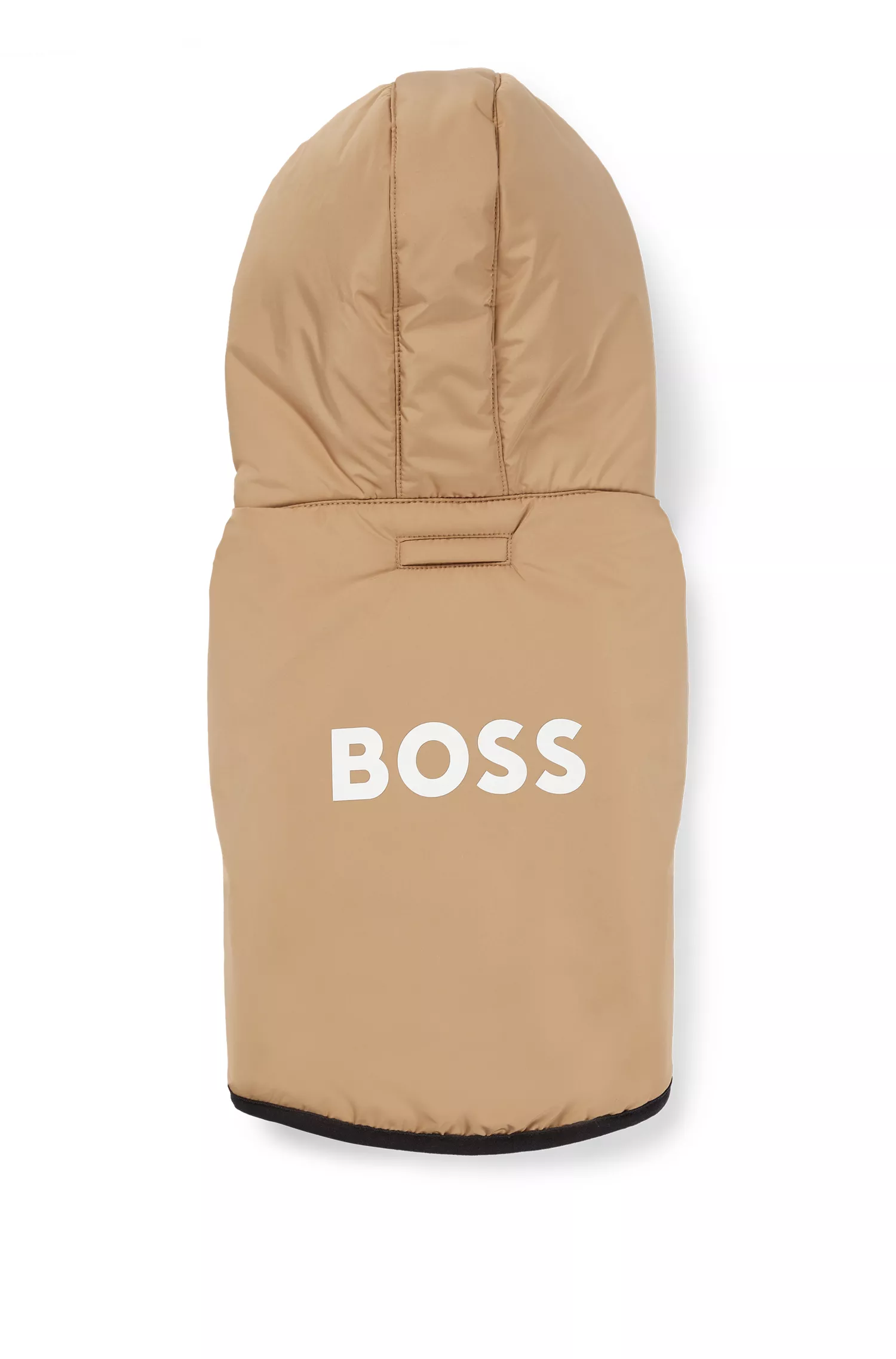 Jaqueta leve BOSS Black-Dog com detalhes do logotipo.