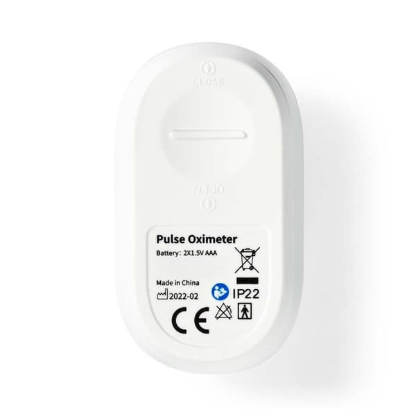 SmartLife Pulsoksymeter | Bluetooth | OLED-Skjerm | Anti-bevegelse interferens / Auditiv alarm / Oksygenmetning (SpO2) / Perfusjonsindeks / Puls / Sen