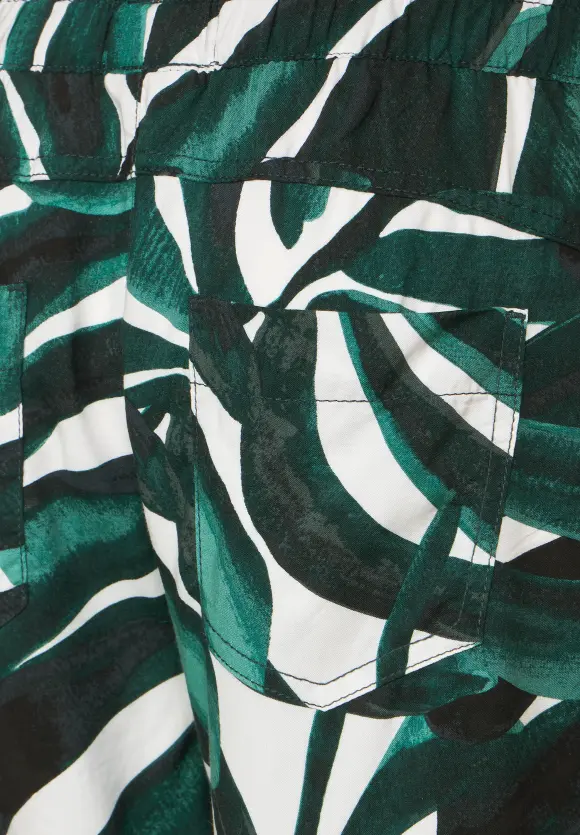 Loose Fit Hose mit Print - lagoon green