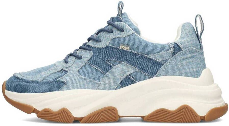 POSH by Poelman Gigi chunky denim sneakers blauw