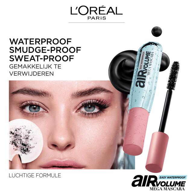 L'Oréal Paris Air Volume Waterproof Mega Mascara Zwart