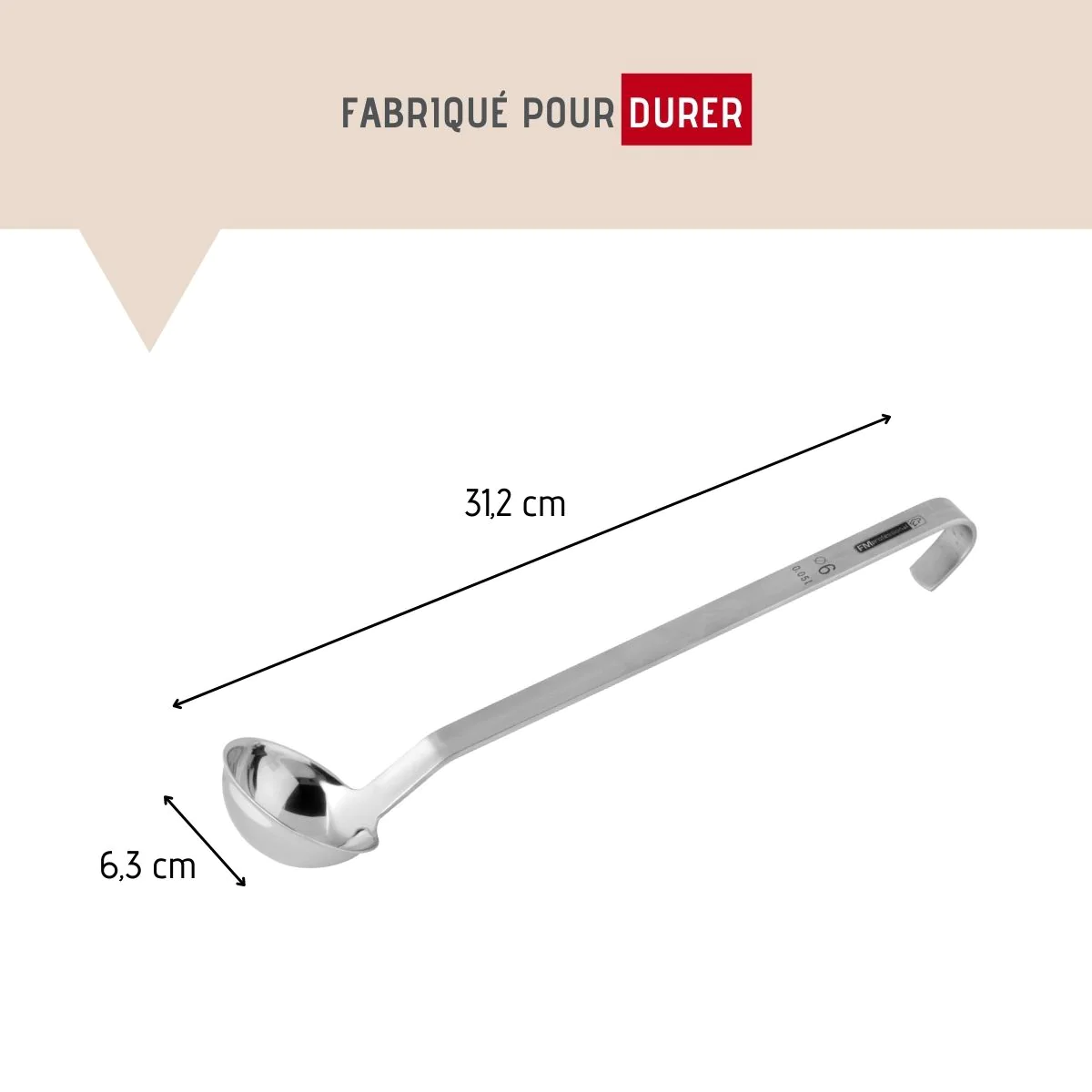 Louche de cuisine inox 31,2 cm l Divers FM Professional