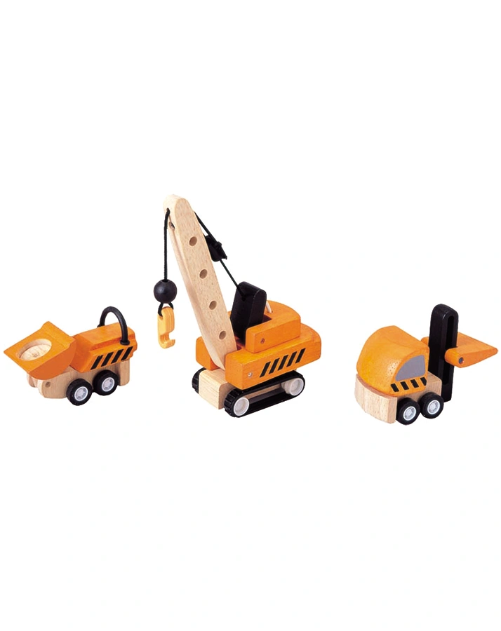 Holz-Autos BAUSTELLE 3-teilig