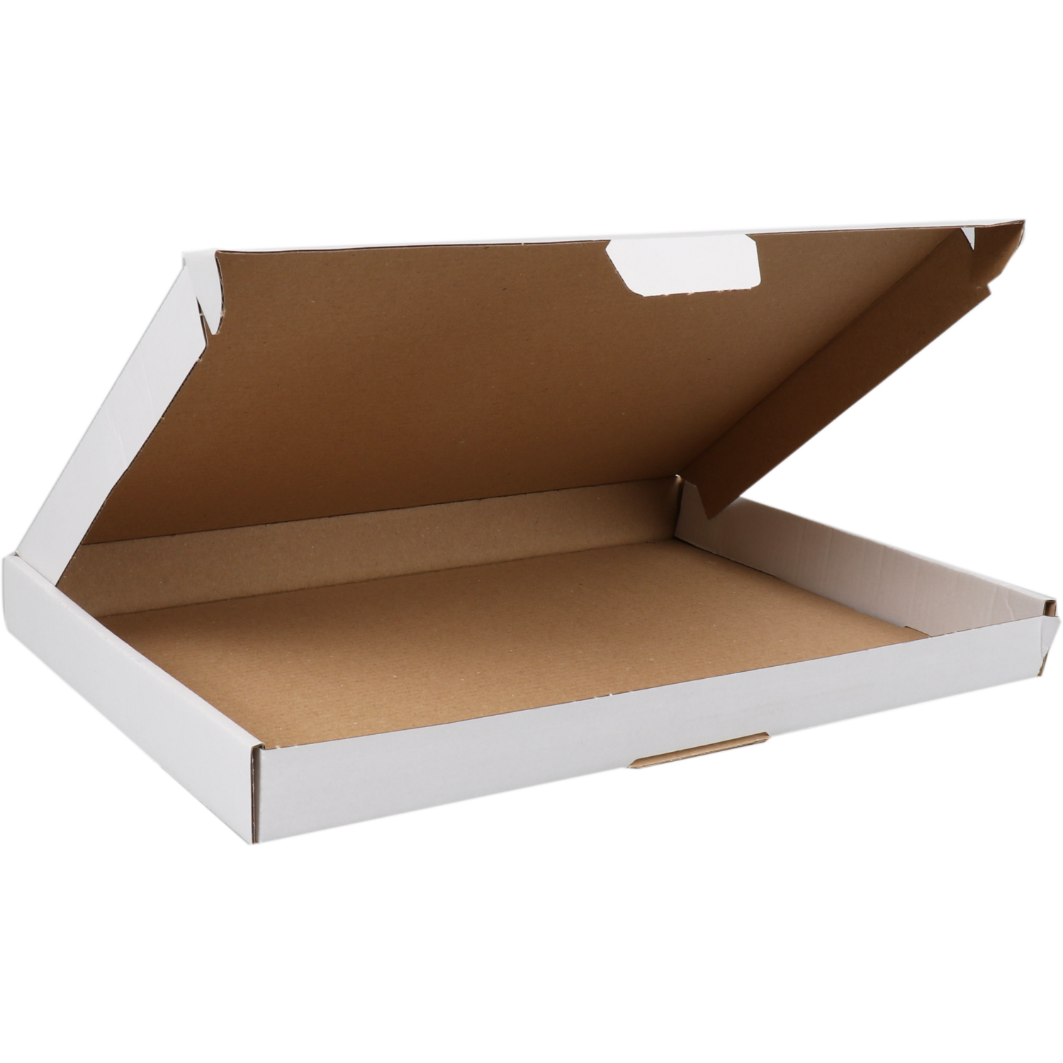 Verzenddoos, A4, golfkarton, 310x220x27mm, met klep, enkele golf, wit