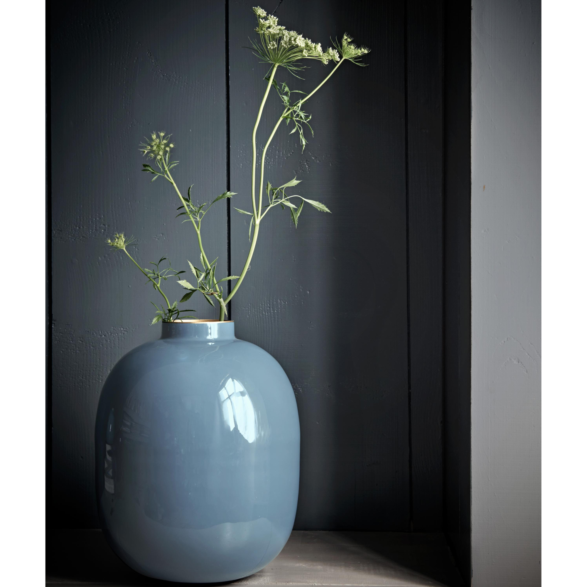 Pip Studio vaas metaal blauw 32cm