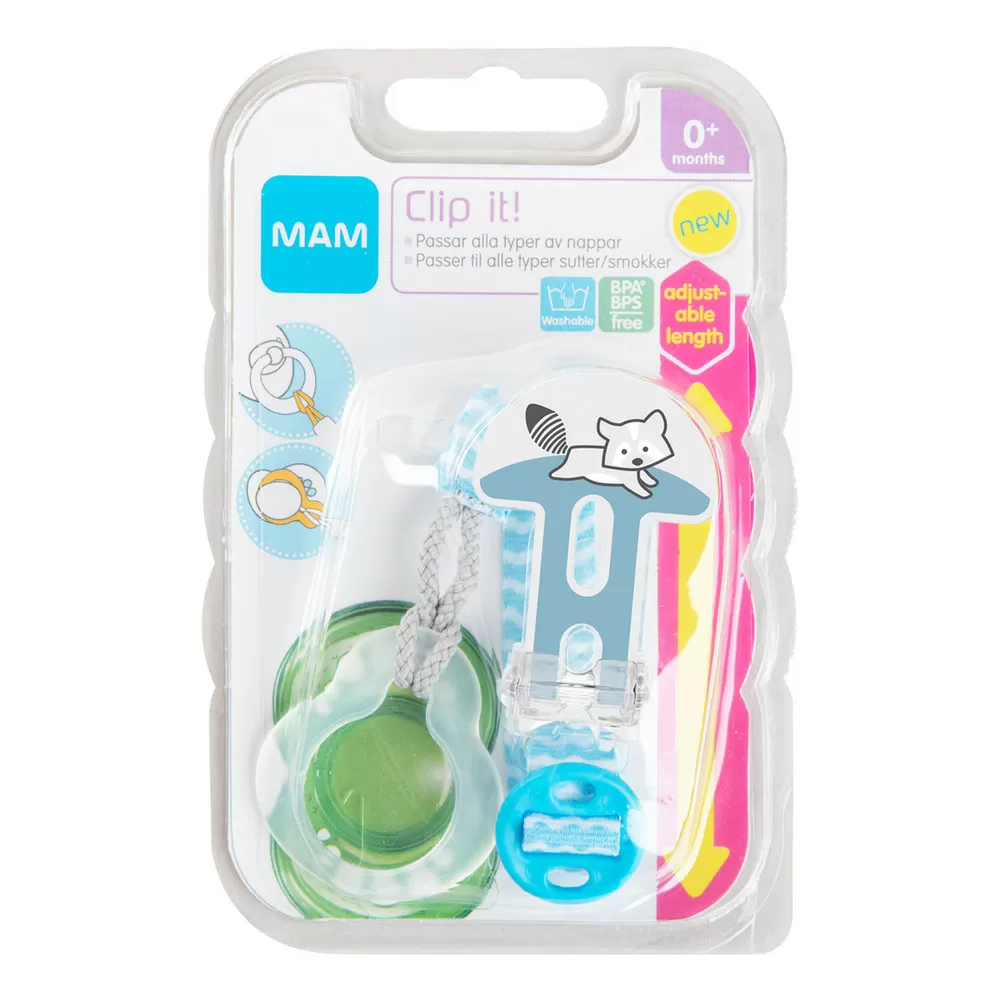 MAM Sutteholder Clip It - Blå