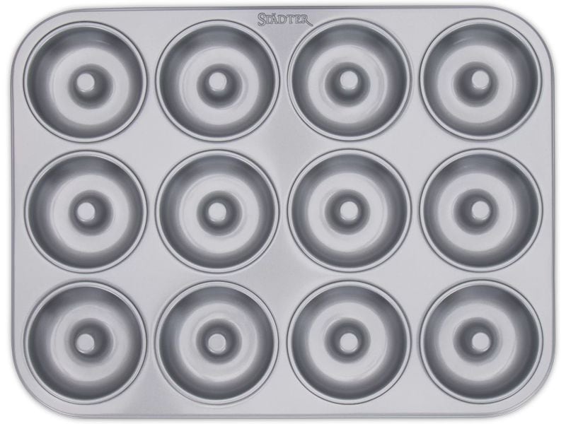 Städter Backform Donut 35 x 27 cm Form zum Backen von selbstgemachten Donuts