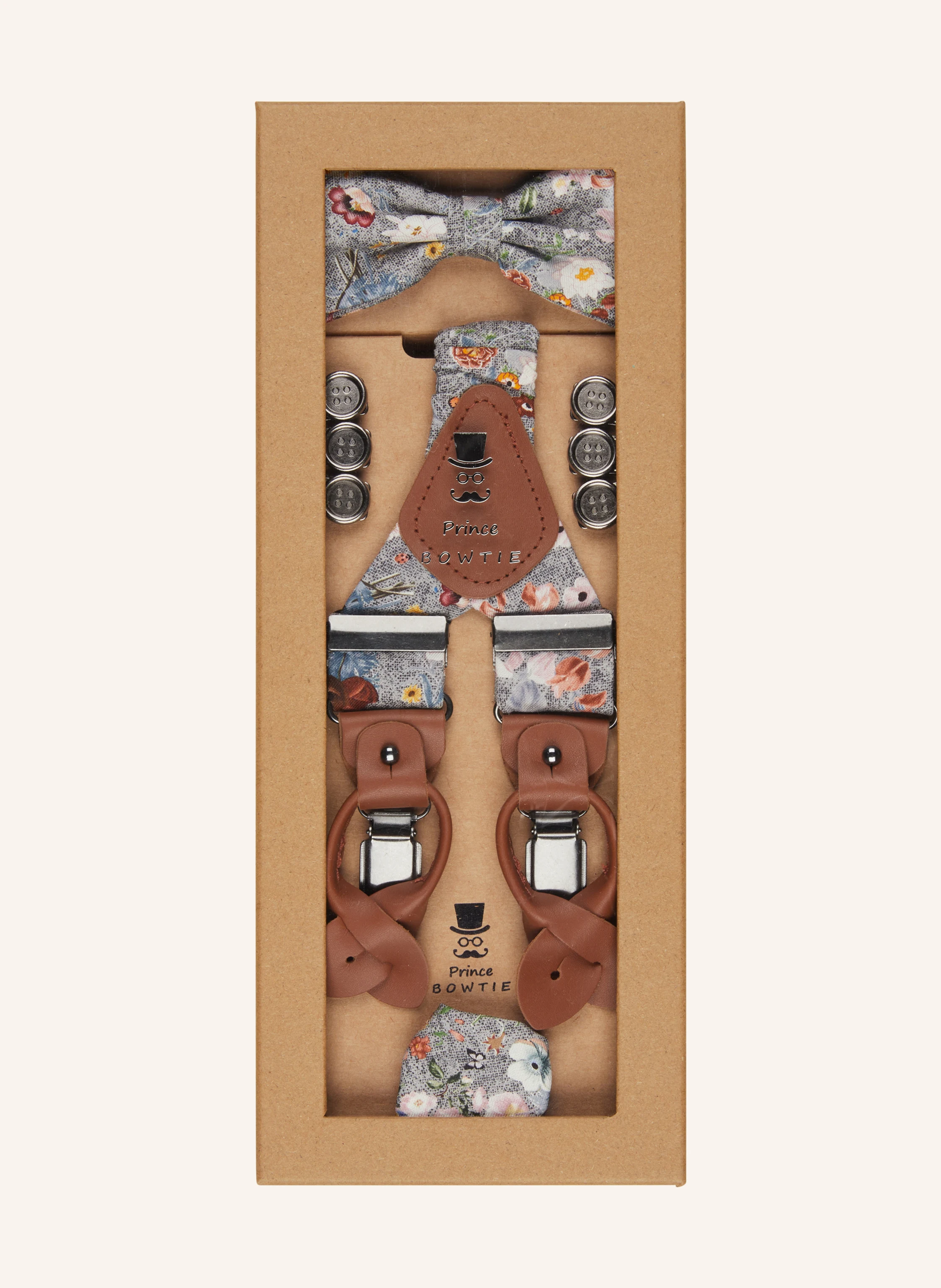 Prince BOWTIE Set: Hosenträger, Fliege und Einstecktuch