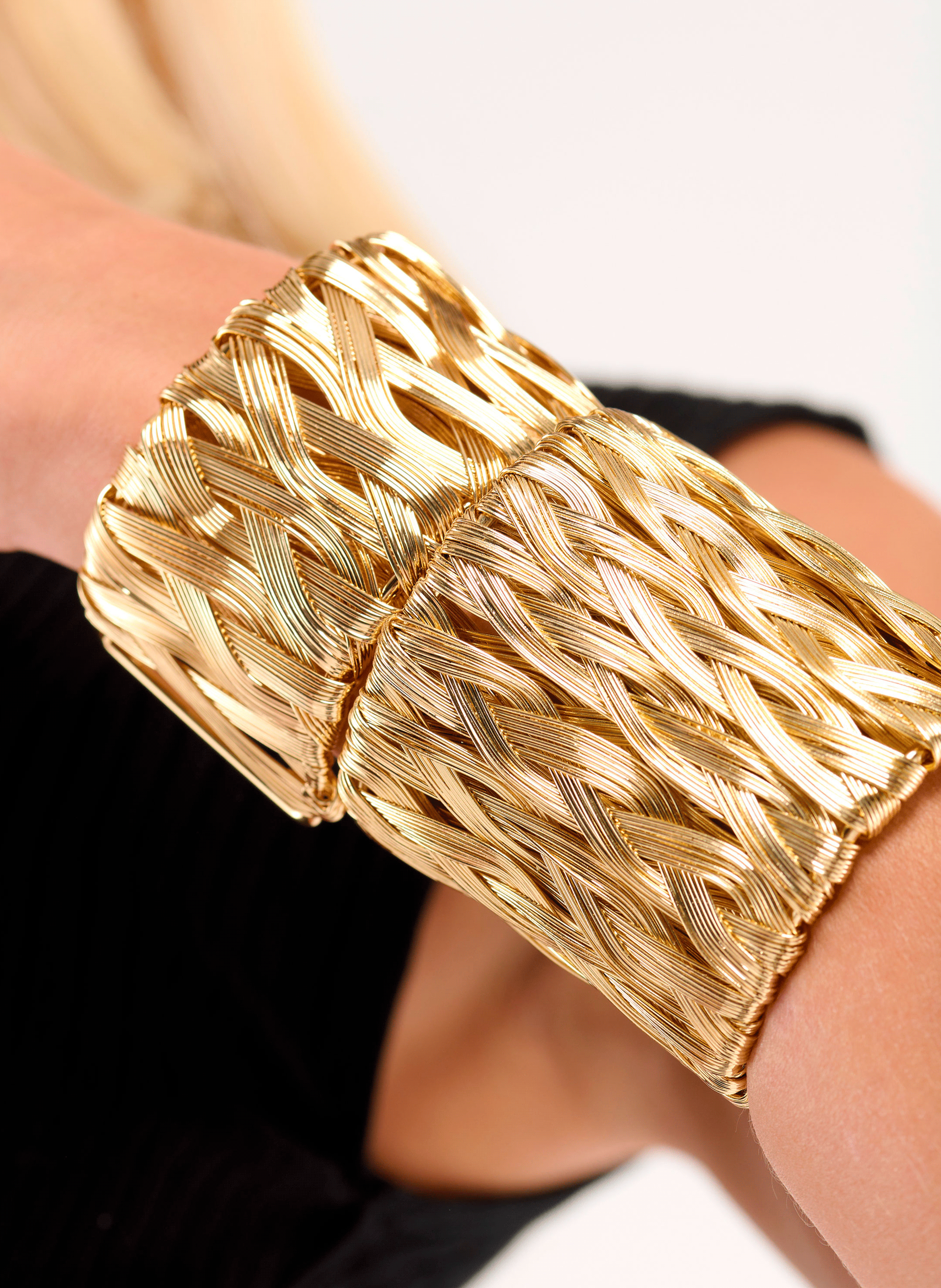 KANEY - Bracelet jonc torsadé en laiton | Doré