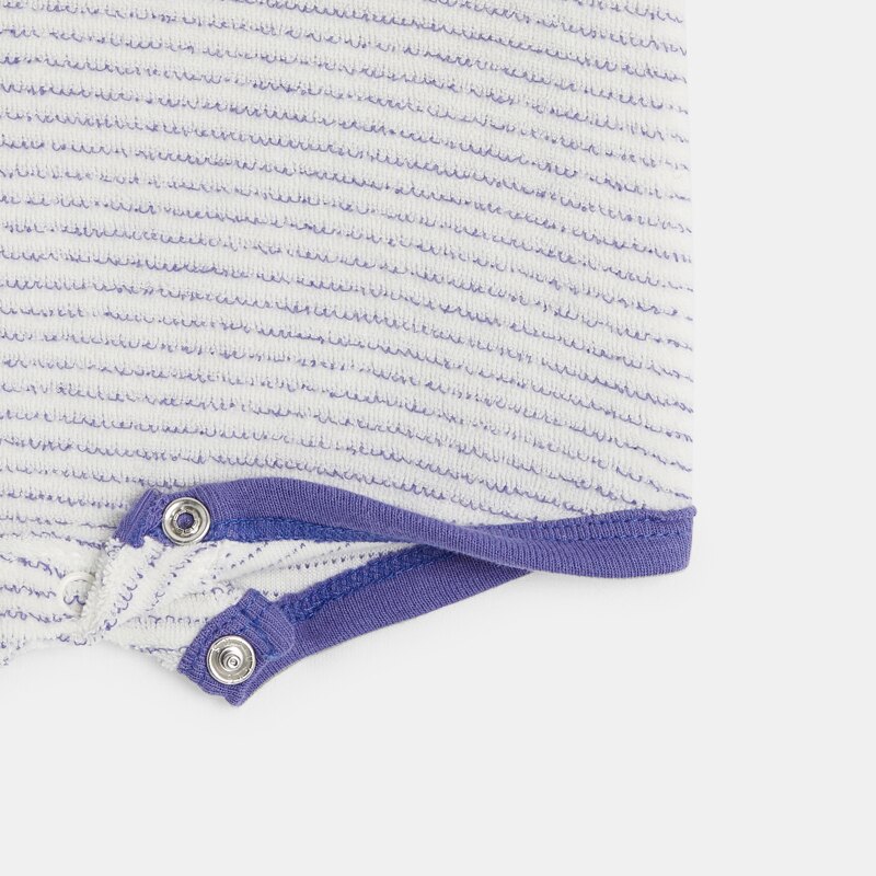 Combishort en coton éponge bébé violet Absorba Mauve Violet