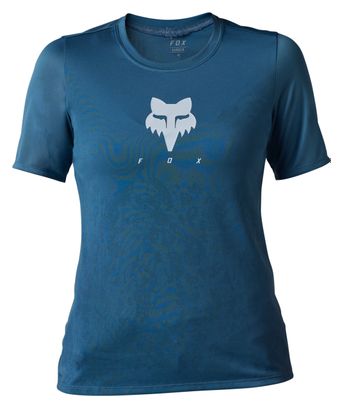 Maillot Manches Courtes Fox Ranger TruDri Femme Slate Bleu