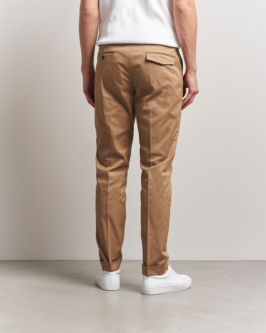 Tiger of Sweden Tenuta Pleated Cotton Trousers Beige