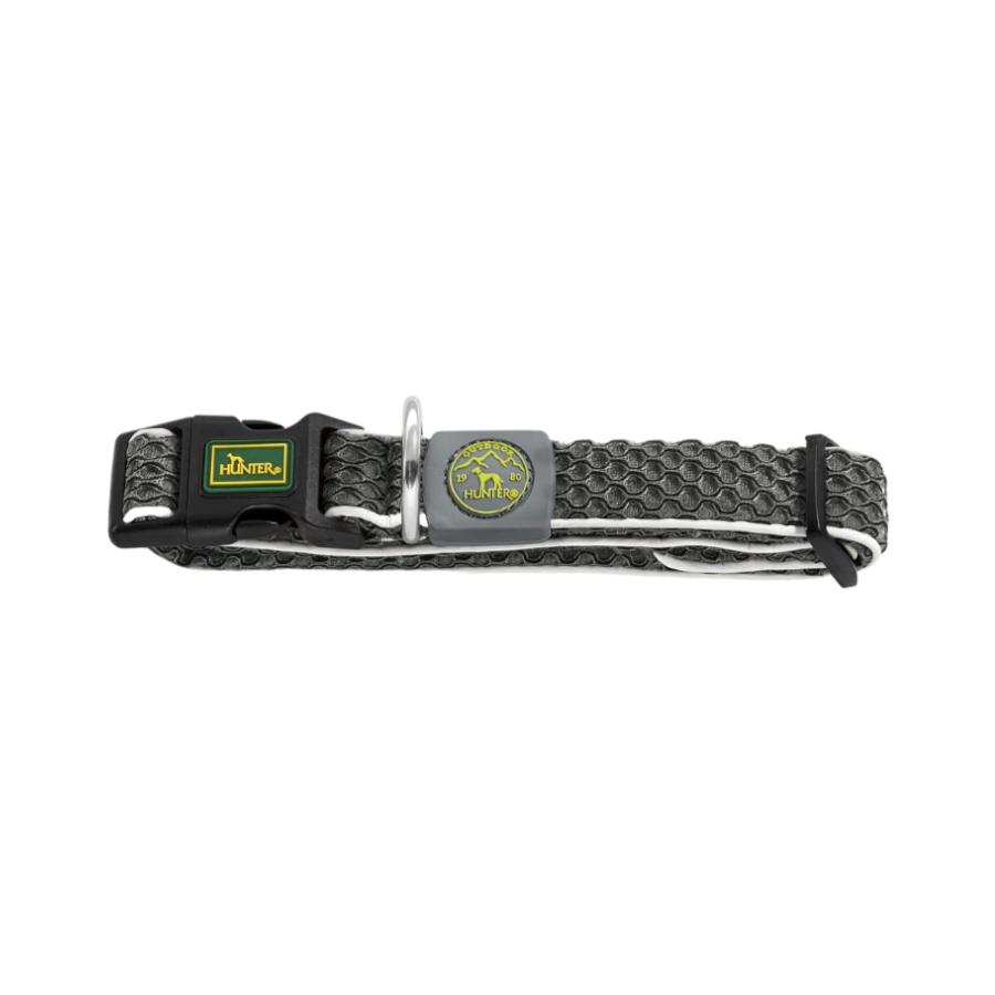 Coleira Hunter Hilo Vario Basic Grey para Cães
