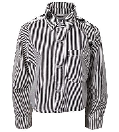 Hound Jakke - Cropped - Stribet - Blåck/Off White