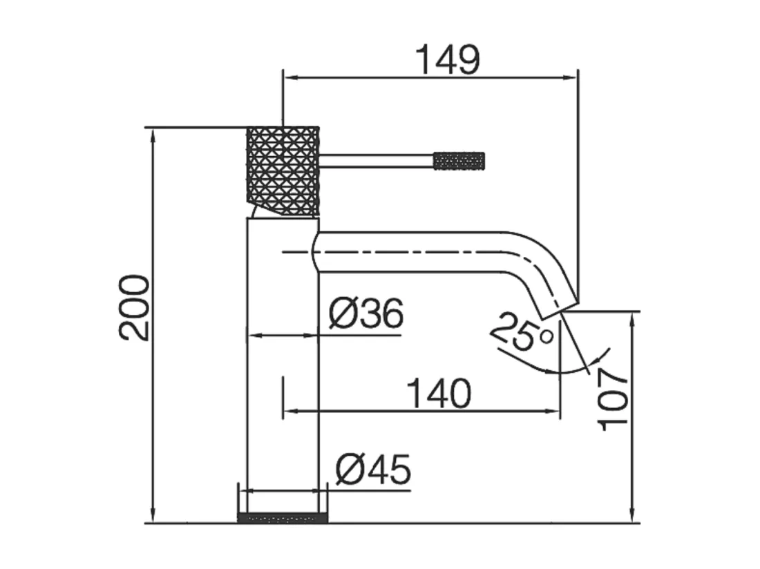 Robinet Mitigeur de Lavabo anti-calcaire Bec Bas Or Brossé IMEX GENOVA BDG053-1OC