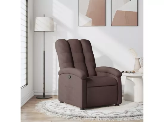 Fauteuil inclinable Marron foncé Tissu
