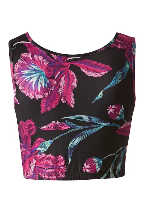 Bustier, floraler Print, Rundhals, Unterbrustband, ärmellos