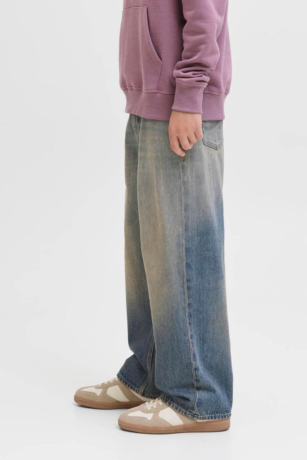 JACK & JONES JUNIOR baggy high waist baggy jeans medium blue denim