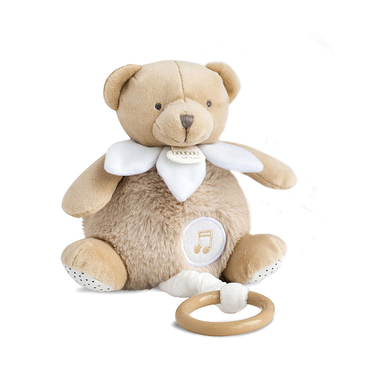 Doudou et Compagnie Boite À Musique Ours Luminescente beige